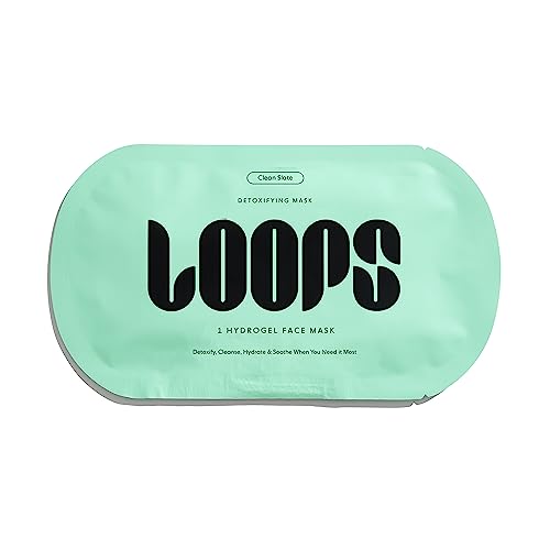 LOOPS CLEAN SLATE Hydrogel Face Mask - Detoxify & Hydrate, Dermatologist Approved - 1 Pc