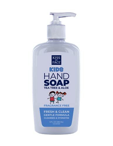 Kiss My Face Kids Hand Soap - Cleanses & Hydrates, Vegan, Fragrance-Free - 9 Fl Oz Pump