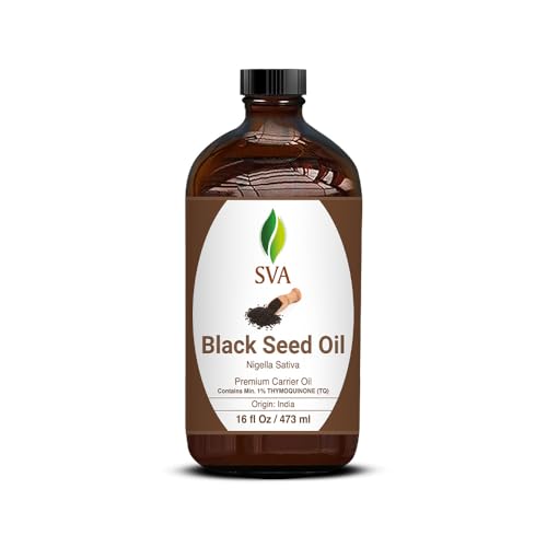 SVA Black Seed Oil - Nourishing Hair & Skin Treatment, Hexane-Free, Vegan - 16 Fl Oz