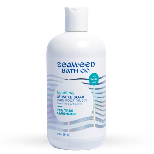 Seaweed Bath Co. Bubbling Muscle Soak - Nourishing Seaweed, Tea Tree Lavender Scent - 12oz