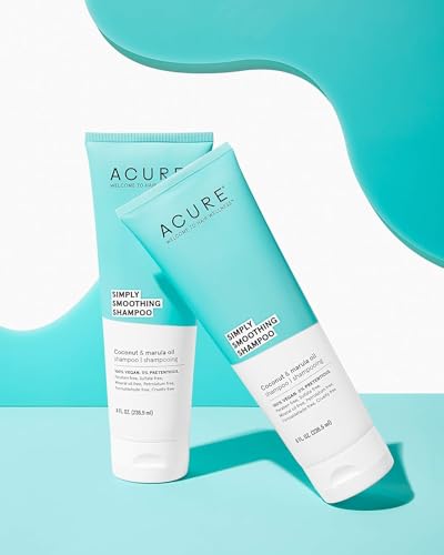 Acure Simply Smoothing Shampoo - Reduces Frizz, Boosts Shine, 100% Vegan - 8 Fl Oz