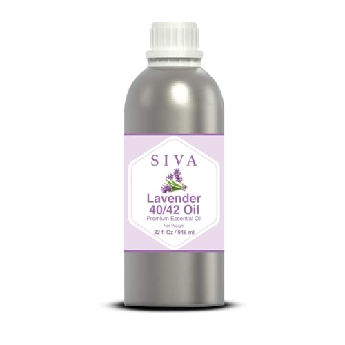 Siva Lavender Essential Oil 40/42 - 100% Natural for Skincare & Aromatherapy - 32 Fl Oz