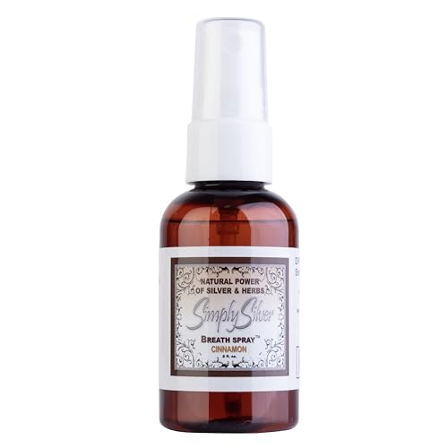 Simply Silver Cinnamon Breath Spray - Freshens Breath, Hydrates Dry Mouth, All Natural - 2 Fl Oz