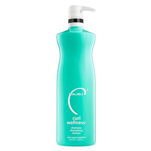 Malibu C Curl Wellness Shampoo - Defines Curls & Reduces Frizz, Vegan Formula - 33.8oz