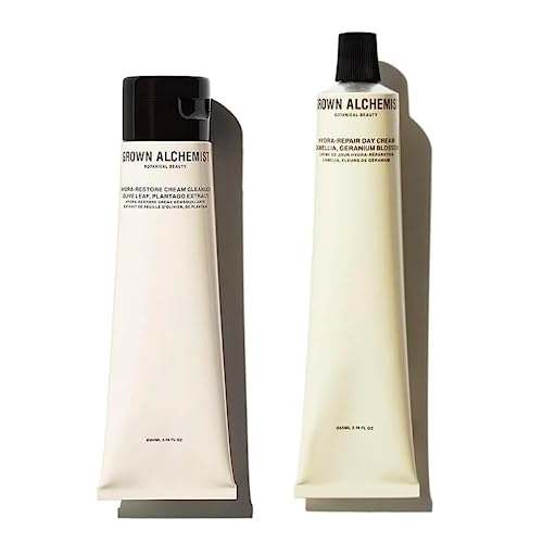 Grown Alchemist Skin Care Set - Hydrating Day & Restore Creams with Organic Botanicals - 2 Pack