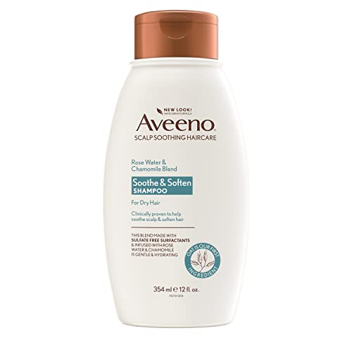 Aveeno Shampoo - Hydrating Rose Water & Chamomile for Soft, Nourished Hair - 12 fl oz