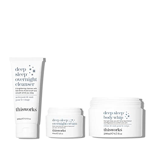 THISWORKS Body Care Set - Overnight Renewal, Natural Ingredients, Deep Sleep Fragrance - 3 Items