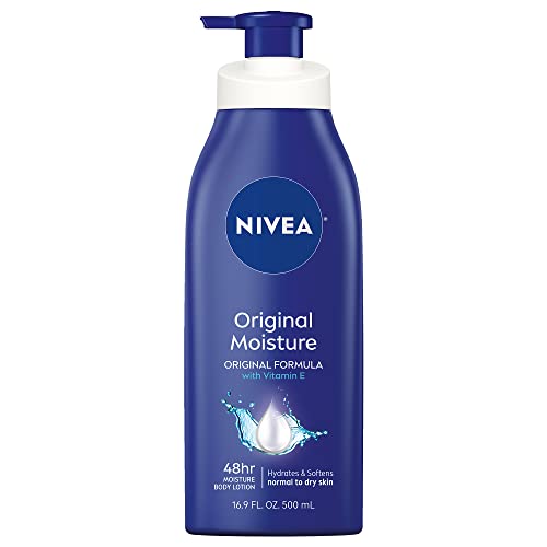 NIVEA Original Daily Moisture Lotion - 48-Hour Hydration, Vitamin E Enriched - 16.9 Fl Oz