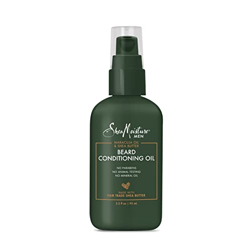 SheaMoisture Beard Conditioning Oil - Moisturizes & Softens with Maracuja Oil & Shea Butter - 3.2oz