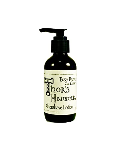 Thor's Hammer Lime Bay Rum Aftershave Balm - Refreshing Natural Formula, 4 oz