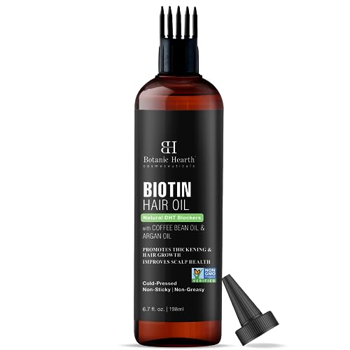 Botanic Hearth Hair Oil - Promotes Growth & Thickness, Non-GMO, Nourishing - 6.7 fl oz