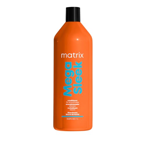 Matrix Mega Sleek Conditioner - Frizz Control with Shea Butter, Hydrating & Smoothing - 33.8oz
