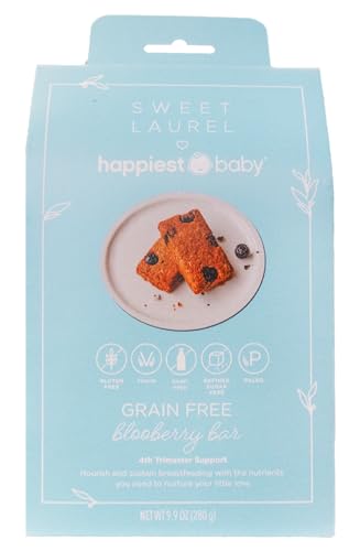 Happiest Baby Blooberry Snack Bar - Nutrient-Rich for Breastfeeding, Vegan, Non-GMO - 12oz