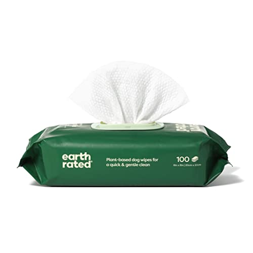 Earth Rated Pet Wipes - Gentle Aloe & Chamomile Ingredients, Hypoallergenic - 100 Count