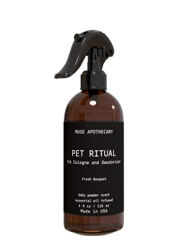 Muse Apothecary Pet Cologne Spray - Long-Lasting Fresh Bouquet, Essential Oils Infused - 4oz