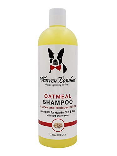 Warren London Dog Shampoo - Relief for Sensitive Skin, Natural Ingredients, Cherry Scent - 17oz