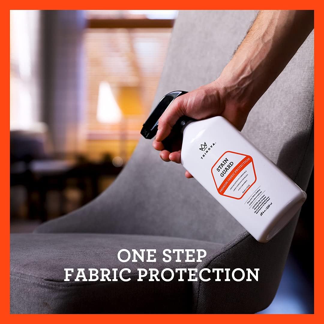 TriNova Fabric Protector - Liquid Stain Defense, Safe Water-Based Formula - 18 fl oz, Clear