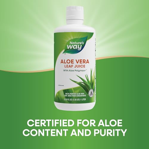 Nature's Way Aloe Vera Supplement - Supports Digestive Health, Certified Quality - 33.8 Fl. Oz