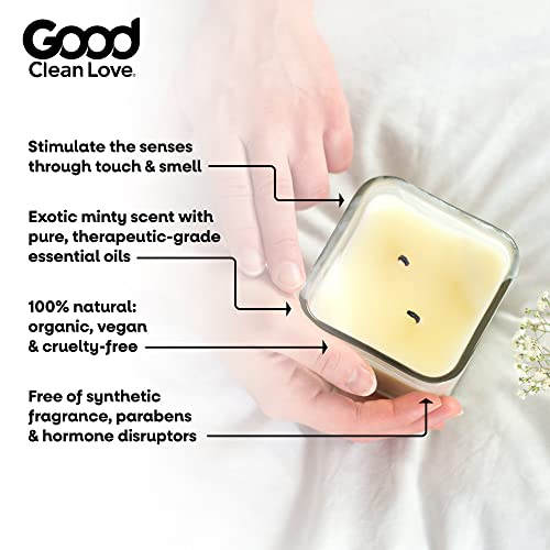 Good Clean Love Cocoa Mint Massage Candle - Natural Aphrodisiac, Vegan & Cruelty-Free - 12oz