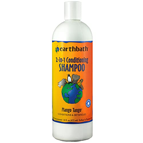 earthbath Dog Shampoo - Natural Mango Scent, Non-Toxic, Gentle Care - 16 Oz