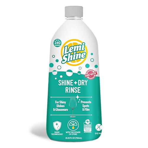 Lemi Shine Dishwasher Cleaner - Streak-Free Shine, Natural Citric Acid - 25.35 oz