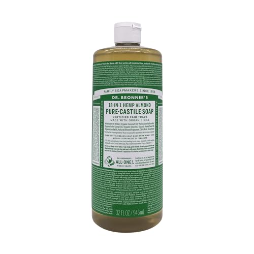 DR BRONNERS Body Soap - Organic Almond Formula, Fair Trade, Cruelty-Free - 32 fl oz