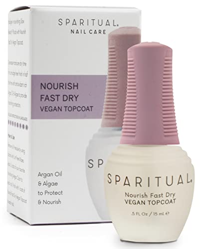 SpaRitual Nourish Fast Dry Topcoat - Reduces Dry Time, Protects & Nourishes - 0.5 fl oz