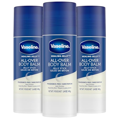 Vaseline Body Balm Jelly Stick - Relieves Dry Skin & Chafing, Vitamin E Enriched - 1.4oz (Pack of 3)