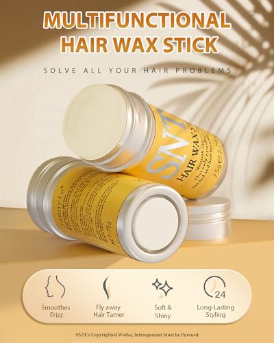 Samnyte Hair Wax Stick - Tames Flyaways, Nourishing Plant Ingredients, 2.7 Fl Oz