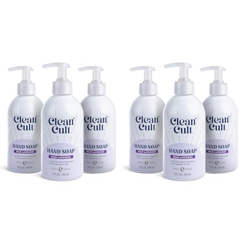 Cleancult Hand Soap - Moisturizing Lavender & Aloe Vera, Refillable Aluminum - 12oz, 6 Pack