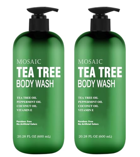 AnatoliaDaphne Tea Tree Body Wash - Moisturizing for Eczema & Body Odor Relief, 20.2 Fl Oz