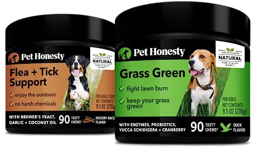 PetHonesty Flea & Tick Support - Natural Pest Defense, Immune Boosting Chews for Dogs - 60ct