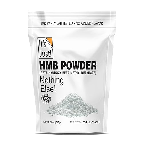 It's Just! HMB Powder - Muscle Support, Recovery Aid, GMP Compliant, Unflavored - 250g