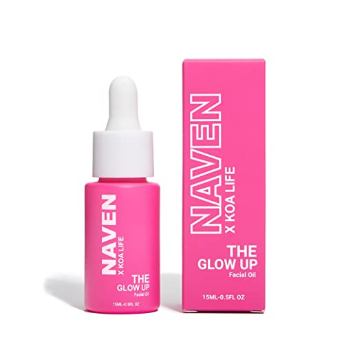 KOA LIFE X NAVEN The Glow Up - Ultra Hydrating Anti-Aging Face Oil, Vegan, Chemical Free - 0.5 Fl Oz
