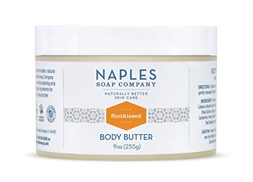 Naples Soap Body Butter - Deeply Hydrating Cocoa & Shea, Antioxidant Rich - 9oz Sunkissed