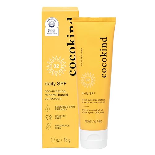 Cocokind Daily SPF Sunscreen - Zinc Oxide Protection, Sensitive Skin Friendly - SPF 32