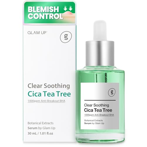 GLAM UP CICA Acne Treatment Kit - Soothes Breakouts, Hydrates with Tea Tree & Niacinamide - 30ml