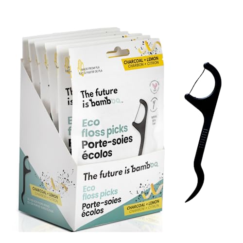 Natural Floss Picks - Enhanced Dental Hygiene, Reusable Plant-Based, 300 Count for All Ages