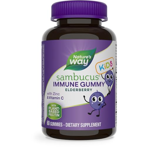 Nature's Way Immune Defense Gummies for Kids - Vitamin C, Zinc, Antioxidant Support - 60 Count