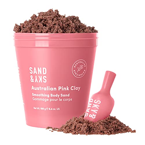 Sand & Sky Body Scrub - Exfoliates, Hydrates & Illuminates with Australian Pink Clay - 200g
