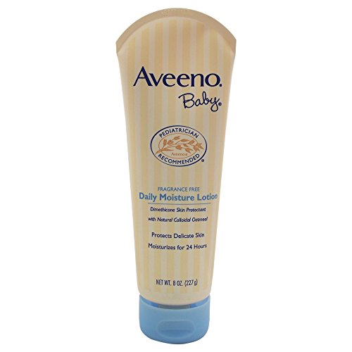 Aveeno Baby Lotion - 24-Hour Moisture, Pediatrician Recommended, Fragrance Free - 8oz Tubes, 6 Pack