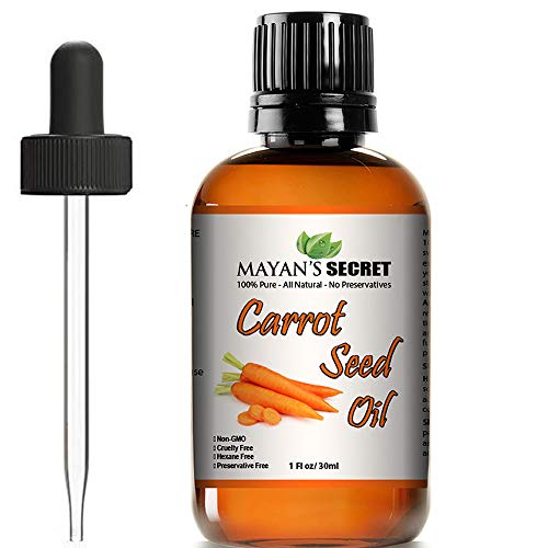 Mayan's Secret Carrot Seed Oil - Regenerate Skin Tissue, 100% Pure, Vegan - 1oz