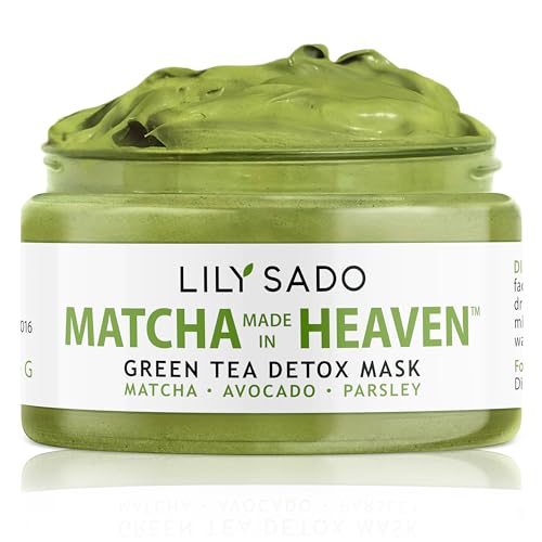 LILY SADO Green Tea Matcha & Avocado Face Mask - Anti-Aging, Detoxifying Hydration - 4 oz