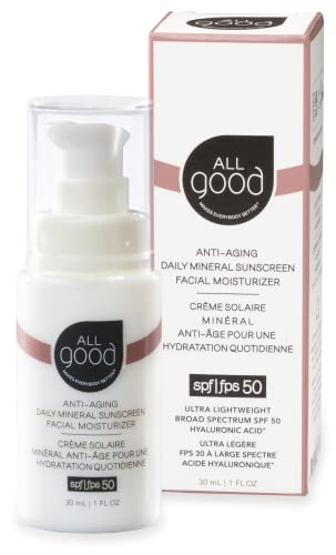 All Good Mineral Sunscreen - Anti-Aging Hydration, Broad Spectrum SPF 50 - 1oz