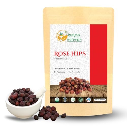 Herbs Botanica Organic Rose Hip Tea - Vitamin C Boosting, Versatile Culinary Uses - 5.30oz