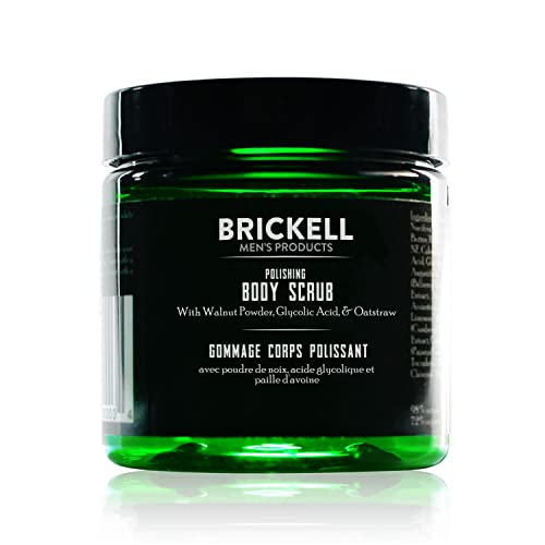 Brickell Men's Body Scrub - Natural Exfoliator for Clear Skin, Organic Ingredients - 8oz