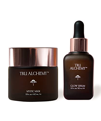 Tru Alchemy Mystic Mask & Glow Serum - Deep Cleansing, Radiance Boosting - 1.8oz/60ml & 1oz/30ml