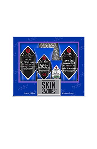 Jack Black Men's Grooming Set - Deep Cleansing, Hydration & Sun Protection - 4 Essential Products