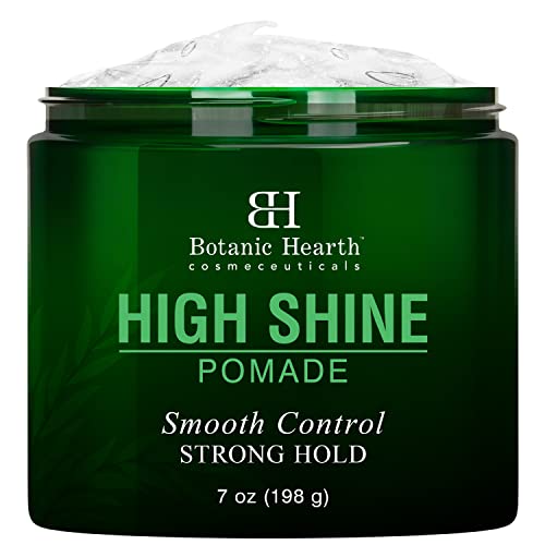 Botanic Hearth Hair Pomade - Strong Hold & High Shine, Nourishing Natural Oils - 7 oz