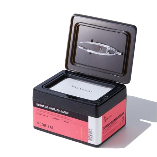 Mediheal Derma 365 Collagen Mask - Firming, Moisturizing, Vegan Certified - 30 Sheets